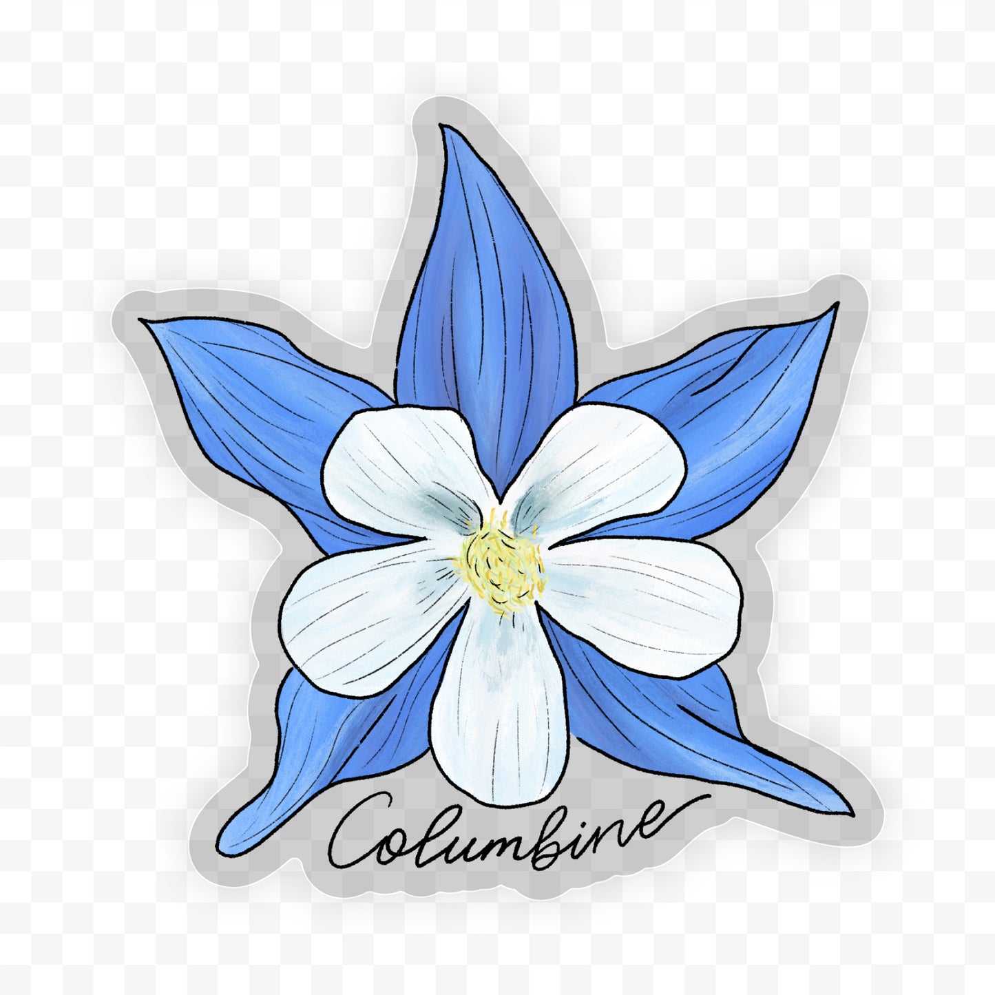 Columbine Wildflower Sticker