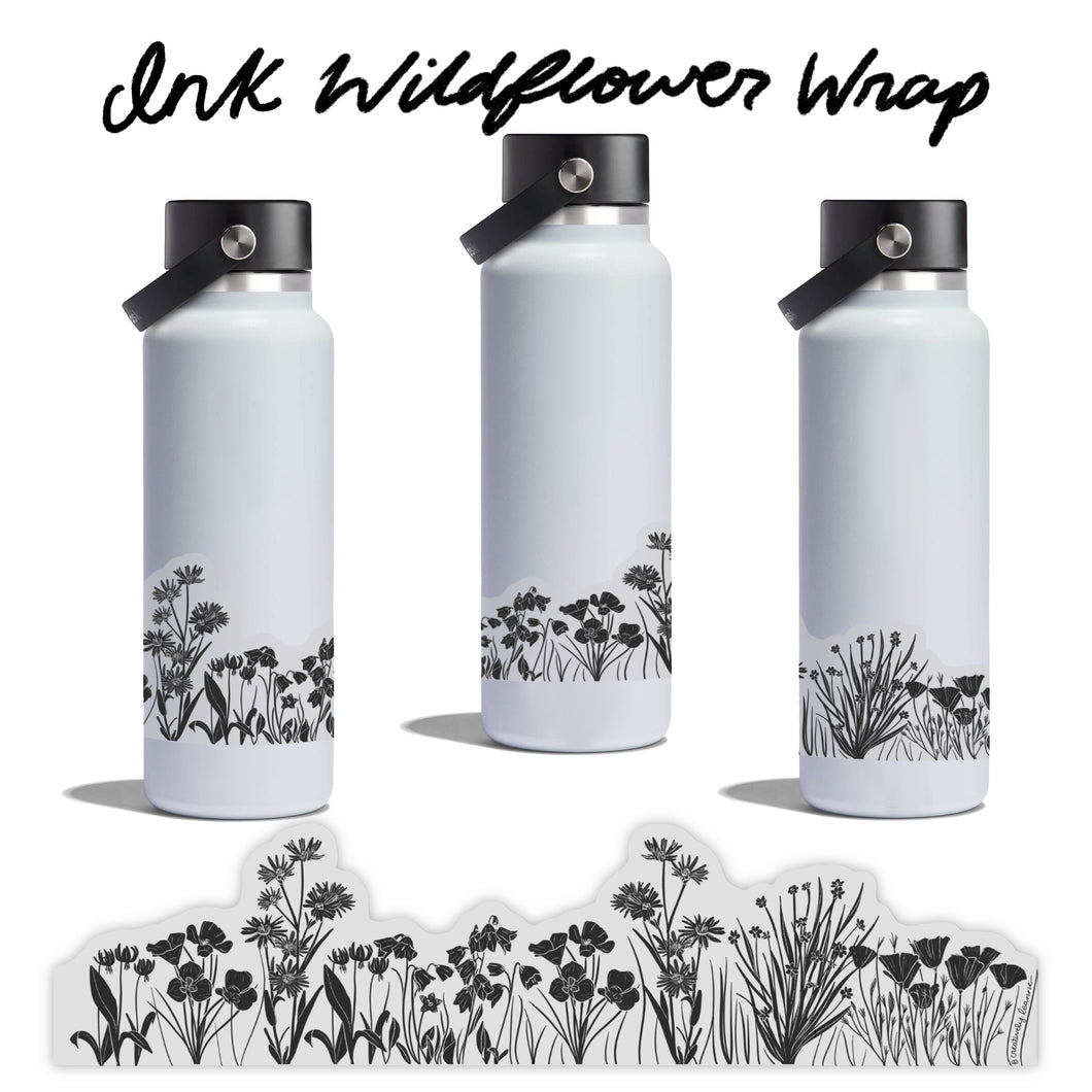 Ink Wildflower Sticker Wrap