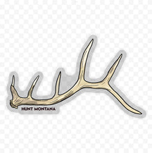 Load image into Gallery viewer, Elk Antler Wrap - Hunt Montana Sticker (8”X4.8”)
