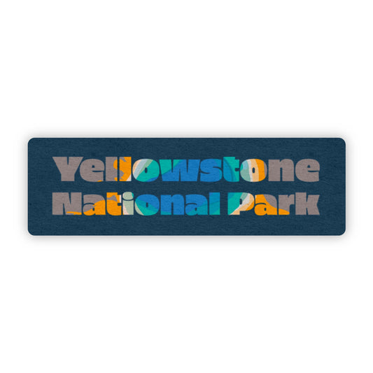 Yellowstone National Park Sticker - Navy, Grand Prismatic