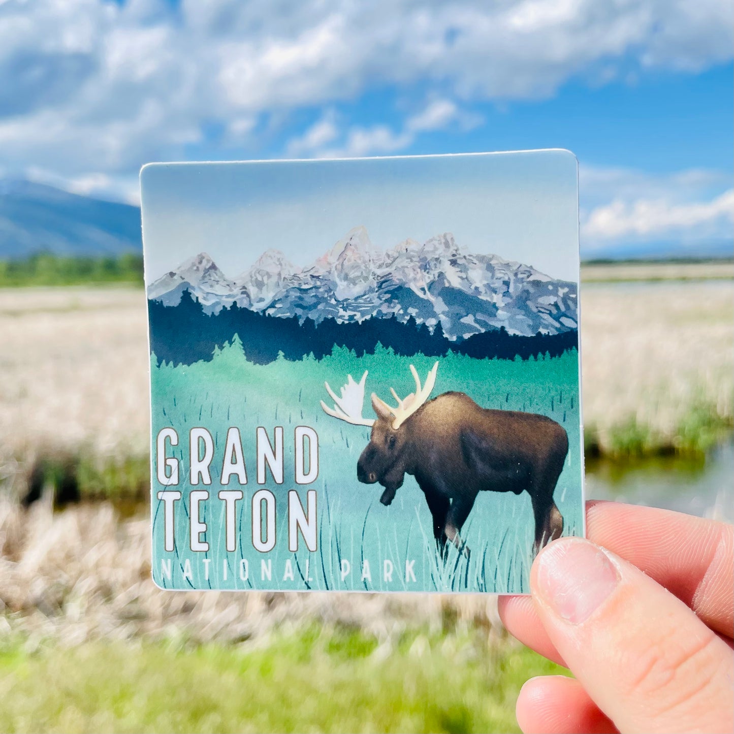 Grand Teton National Park Sticker - Square